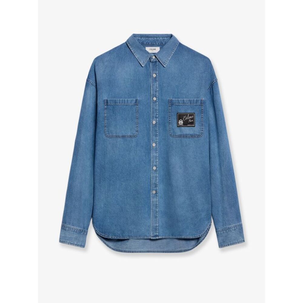 Celine Men Loose Denim Shirt